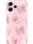 Redmi 12 Uyumlu Pembe Kelebekler Baskılı Silikon Kılıf 1