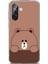 Samsung Galaxy A56 Uyumlu Kahverengi Ayı Tasarımlı Baskılı Silikon Kılıf 1