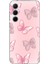 Samsung Galaxy A35 Uyumlu Pembe Kelebekler Baskılı Silikon Kılıf 1