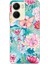 Vivo Y16 Uyumlu Kelebekler ve Çiçekler Baskılı Silikon Kılıf 1