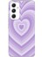 Samsung Galaxy A54 Uyumlu Mor Kalp Dalgalar Tasarımlı Baskılı Silikon Kılıf 1