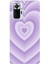 Redmi Note 10 Pro Uyumlu Mor Kalp Dalgalar Tasarımlı Baskılı Silikon Kılıf 1