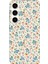 Samsung Galaxy S23 Uyumlu Ayı Winnie Pooh ve Çiçekler Baskılı Silikon Kılıf 1