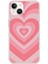 iPhone 13 - 14 Uyumlu Pembe Kalpler Baskılı Silikon Kılıf 1