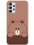 Samsung Galaxy A13 Uyumlu Kahverengi Ayı Tasarımlı Baskılı Silikon Kılıf 1