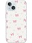 iPhone 15 Uyumlu Fiyonklar ve Pembe Kalpler Baskılı Silikon Kılıf 1