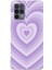Oppo Reno 5 Lite Uyumlu Mor Kalp Dalgalar Tasarımlı Baskılı Silikon Kılıf 1