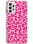 Samsung Galaxy A73 Uyumlu Pembe Leopar Tasarımlı Baskılı Silikon Kılıf 1