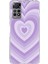 Redmi Note 12 Pro 4g Uyumlu Mor Kalp Dalgalar Tasarımlı Baskılı Silikon Kılıf 1