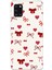 Samsung Galaxy A31 Uyumlu Bordo Kalp ve Fiyonklar Baskılı Silikon Kılıf 1