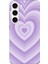 Samsung Galaxy S23 Uyumlu Mor Kalp Dalgalar Tasarımlı Baskılı Silikon Kılıf 1