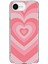 iPhone 16E Uyumlu Pembe Kalpler Baskılı Silikon Kılıf 1