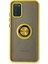 Samsung Galaxy A02S Kılıf Montreal Yüzüklü Silikon Kapak - Sarı 1