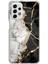 Samsung Galaxy A73 Uyumlu Siyah Beyaz Mermer Baskılı Silikon Kılıf 1