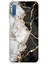 Samsung Galaxy A7 2018 Uyumlu Siyah Beyaz Mermer Baskılı Silikon Kılıf 1