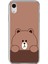 iPhone Xr Uyumlu Kahverengi Ayı Tasarımlı Baskılı Silikon Kılıf 1