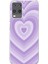 Oppo A54 Uyumlu Mor Kalp Dalgalar Tasarımlı Baskılı Silikon Kılıf 1