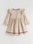 Yeni Sezon Çiçekli ve Fırfırlı Kız Çocuk Elbise 3