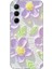 Samsung Galaxy A35 Uyumlu Mor Papatyalar Sulu Boya Baskılı Silikon Kılıf 1