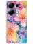 Redmi Note 13 Pro 4g Uyumlu Renkli Çiçekler Sulu Boya Baskılı Silikon Kılıf 1