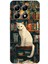 Xiaomi Mi 14T Pro Uyumlu Kitaplık Beyaz Kedi Tasarımlı Baskılı Silikon Kılıf 1
