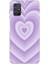 Samsung Galaxy M51 Uyumlu Mor Kalp Dalgalar Tasarımlı Baskılı Silikon Kılıf 1