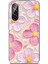 Samsung Galaxy A36 Uyumlu Pembe Beyaz Çiçekler Sulu Boya Baskılı Silikon Kılıf 1