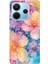 Redmi Note 14 4g Uyumlu Renkli Çiçekler Sulu Boya Baskılı Silikon Kılıf 1