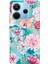 Redmi Note 14 4g Uyumlu Kelebekler ve Çiçekler Baskılı Silikon Kılıf 1
