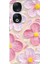 Honor 90 Uyumlu Pembe Beyaz Çiçekler Sulu Boya Baskılı Silikon Kılıf 1
