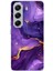 Tecno Camon 40 Pro Uyumlu Ametist Taşı Mor Mermer Baskılı Silikon Kılıf 1