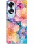 Oppo A60 Uyumlu Renkli Çiçekler Sulu Boya Baskılı Silikon Kılıf 1