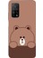 Xiaomi Mi 10T - 10T Pro Uyumlu Kahverengi Ayı Tasarımlı Baskılı Silikon Kılıf 1
