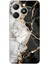 Realme C61 Uyumlu Siyah Beyaz Mermer Baskılı Silikon Kılıf 1