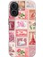 iPhone 17 Uyumlu Pembe Posta Pulları Baskılı Silikon Kılıf 1