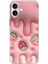 iPhone 16 Plus Uyumlu Çilekli Pasta Baskılı Silikon Kılıf 1