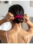 Çocuk Saten Toka - Büyülü Fuşya – Tekli Lüks Lastik Model Scrunchie 4