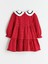 Yeni Sezon Bebe Yaka Ekose Desenli Kız Çocuk Elbise 2