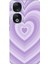 Honor 90 Uyumlu Mor Kalp Dalgalar Tasarımlı Baskılı Silikon Kılıf 1