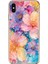 iPhone Xs Max Uyumlu Renkli Çiçekler Sulu Boya Baskılı Silikon Kılıf 1