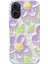 iPhone 17 Uyumlu Mor Papatyalar Sulu Boya Baskılı Silikon Kılıf 1
