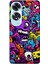 Oppo A60 Uyumlu Psikodeli Renkli Canavarlar Baskılı Silikon Kılıf 1