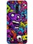 Redmi 8 Uyumlu Psikodeli Renkli Canavarlar Baskılı Silikon Kılıf 1