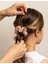 Kadın Saten Toka - Bronz Pudra – Tekli Lüks Lastik Model Scrunchie 3