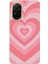 Redmi A5 Uyumlu Pembe Kalpler Baskılı Silikon Kılıf 1