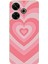 Redmi 13 Uyumlu Pembe Kalpler Baskılı Silikon Kılıf 1