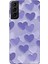 Samsung Galaxy S21 Plus Uyumlu Mor Kalpler Tasarımlı Baskılı Silikon Kılıf 1