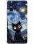 Infinix Gt 30 Pro Uyumlu Gece Yarısı Kedi Tasarımlı Baskılı Silikon Kılıf 1