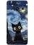 Realme 11 Pro-Pro Plus Uyumlu Gece Yarısı Kedi Tasarımlı Baskılı Silikon Kılıf 1