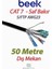 Cat7 - 50 Metre Saf Bakır S/FTP AWG23 SPE Dış Mekan Data Kablosu, siyah renk 1
